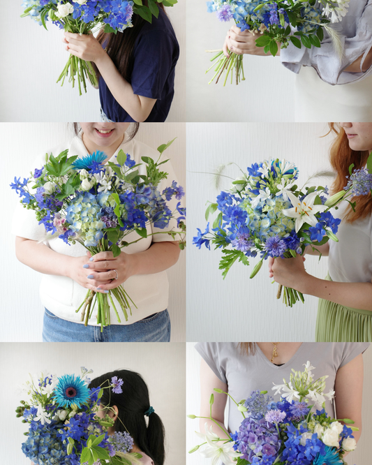 Rainy Blue Bouquet Workshop